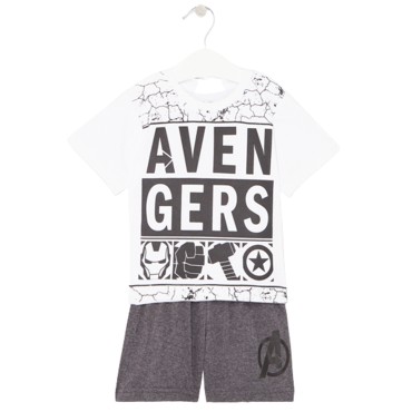 Ensemble Avengers Blanc/Gris