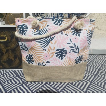 Grand Sac de Plage Feuilles...