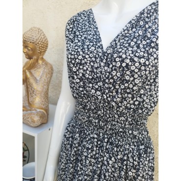 Robe Longue Marguerite Noire