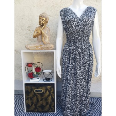 Robe Longue Marguerite Noire
