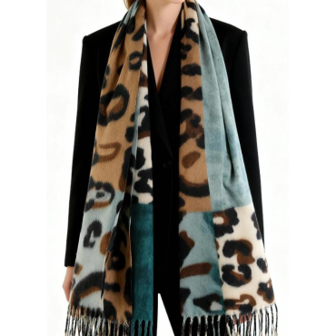 Echarpe 6067 Vert Léopard