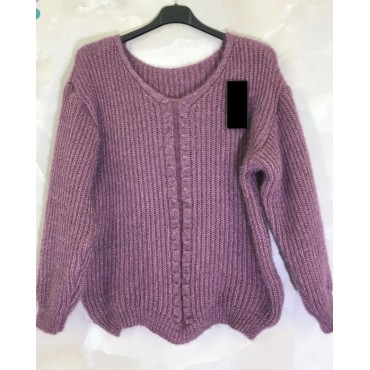 Pull en maille 65 Lilas